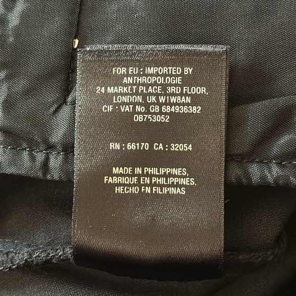 Anthropologie Black The Essential Tassel Hem Crop Flare Pants - Picture 10 of 10